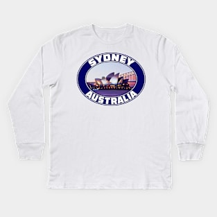 Sydney Australia Opera House Harbor Harbour Kids Long Sleeve T-Shirt